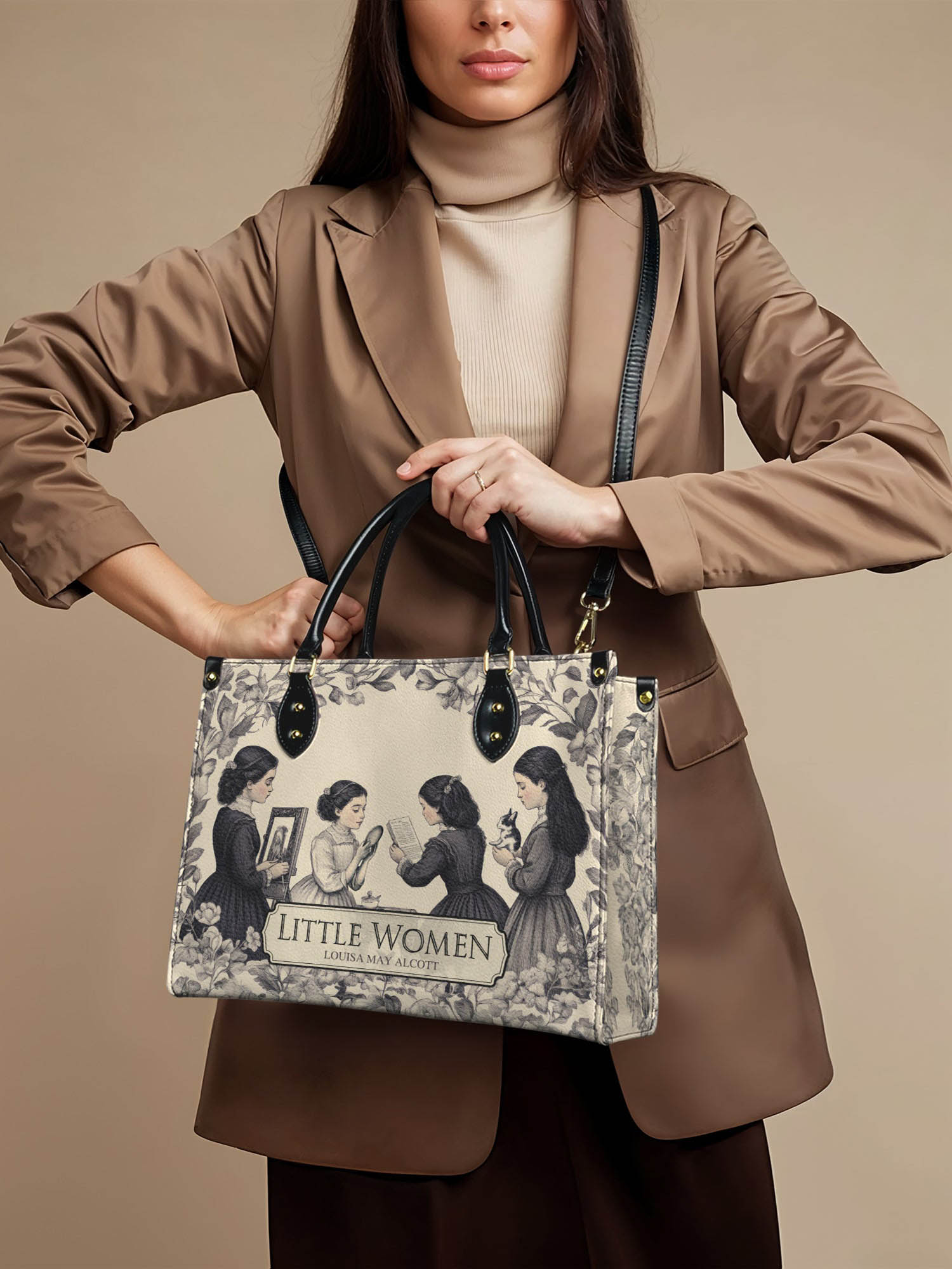 "Little Women" - Brown Interior - Leather Handbag