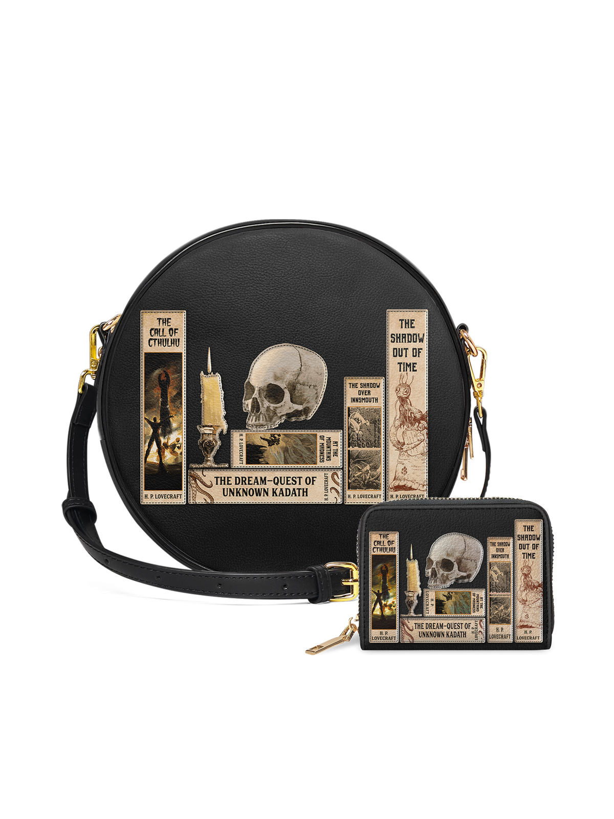 Lovecraftian Black Circle Crossbody Bag - NEVERMORE DEAL