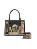 Lovecraftian Black Small Leather Handbag - NEVERMORE DEAL