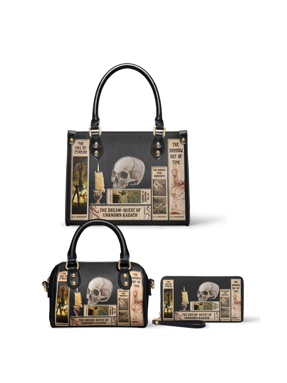 Lovecraftian Black The Signature Duo Bundle (Small Leather Handbag) - EVERMORE DEAL