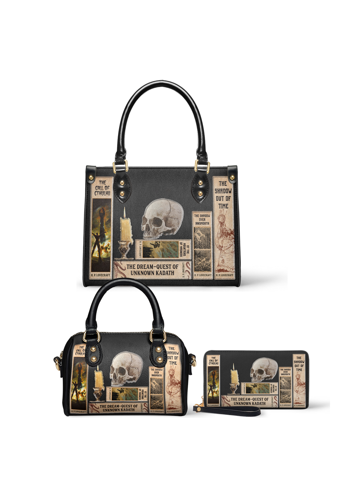 Lovecraftian Black The Signature Duo Bundle (Small Leather Handbag) - EVERMORE DEAL