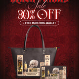 Lovecraftian Black Leather Tote Bag Deal