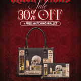 Lovecraftian Black Small Leather Handbag Deal