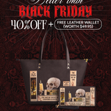 Lovecraftian Black Leather Tote Bag Deal