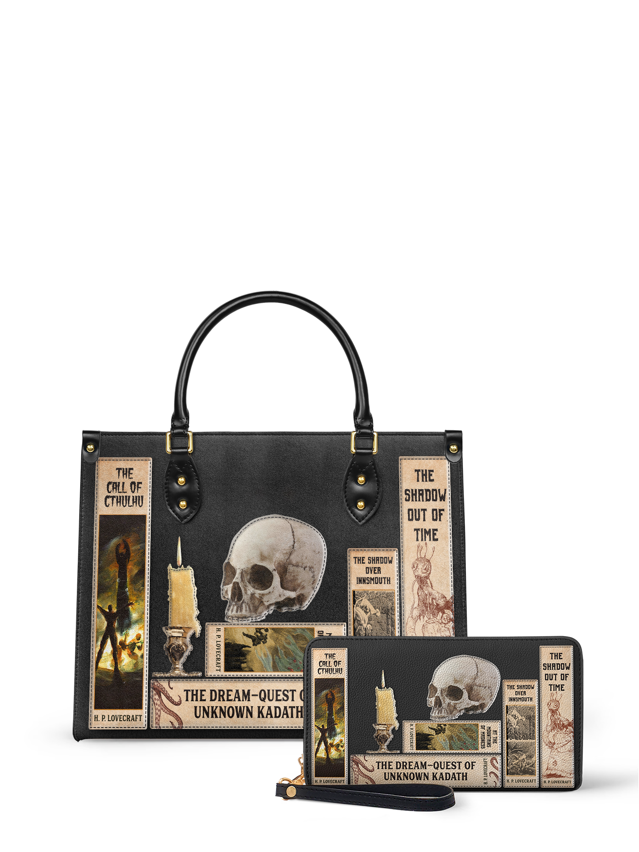 Lovecraftian Black Leather Handbag Deal