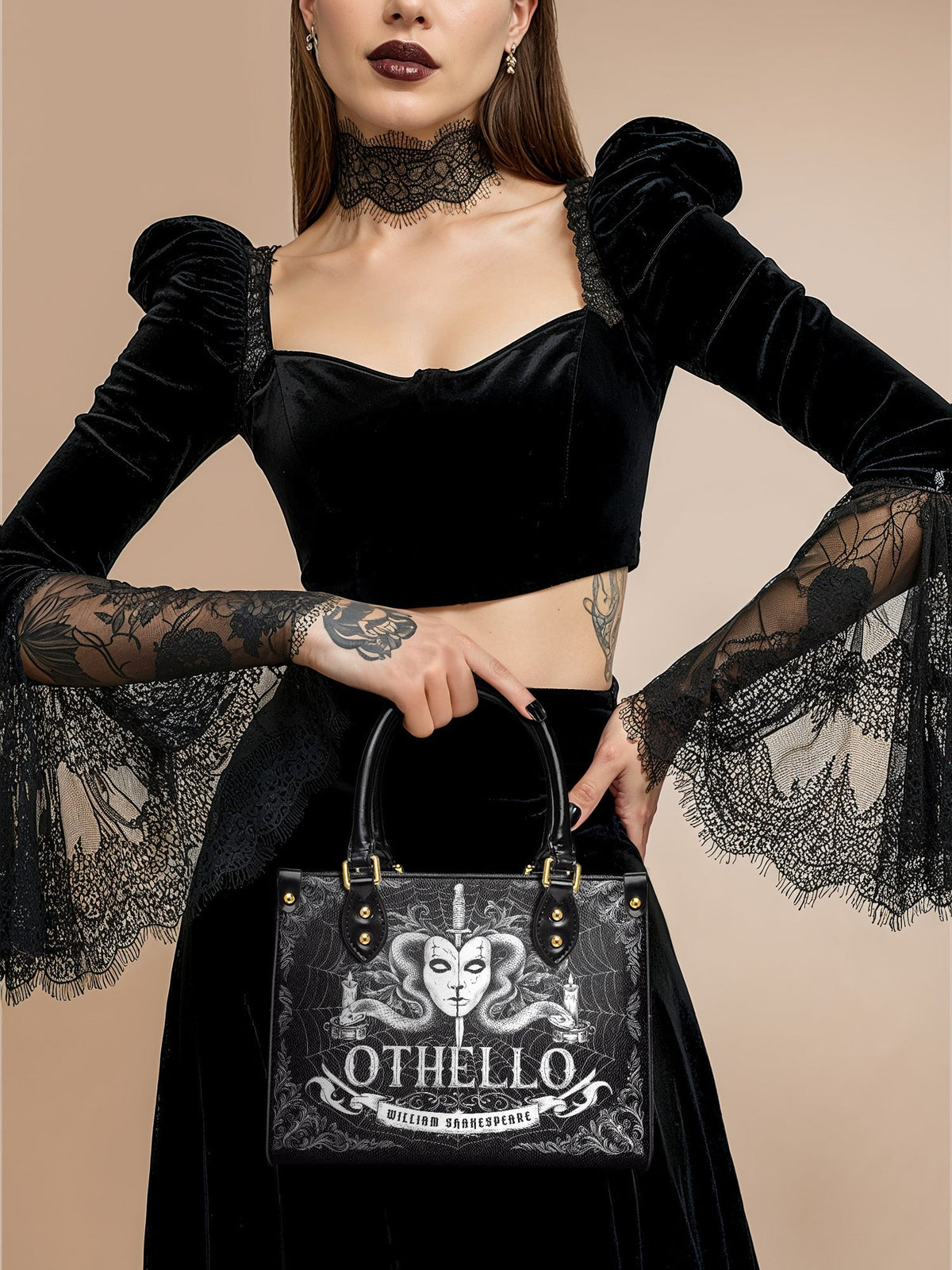 "Othello" Small Leather Handbag - NEVERMORE DEAL