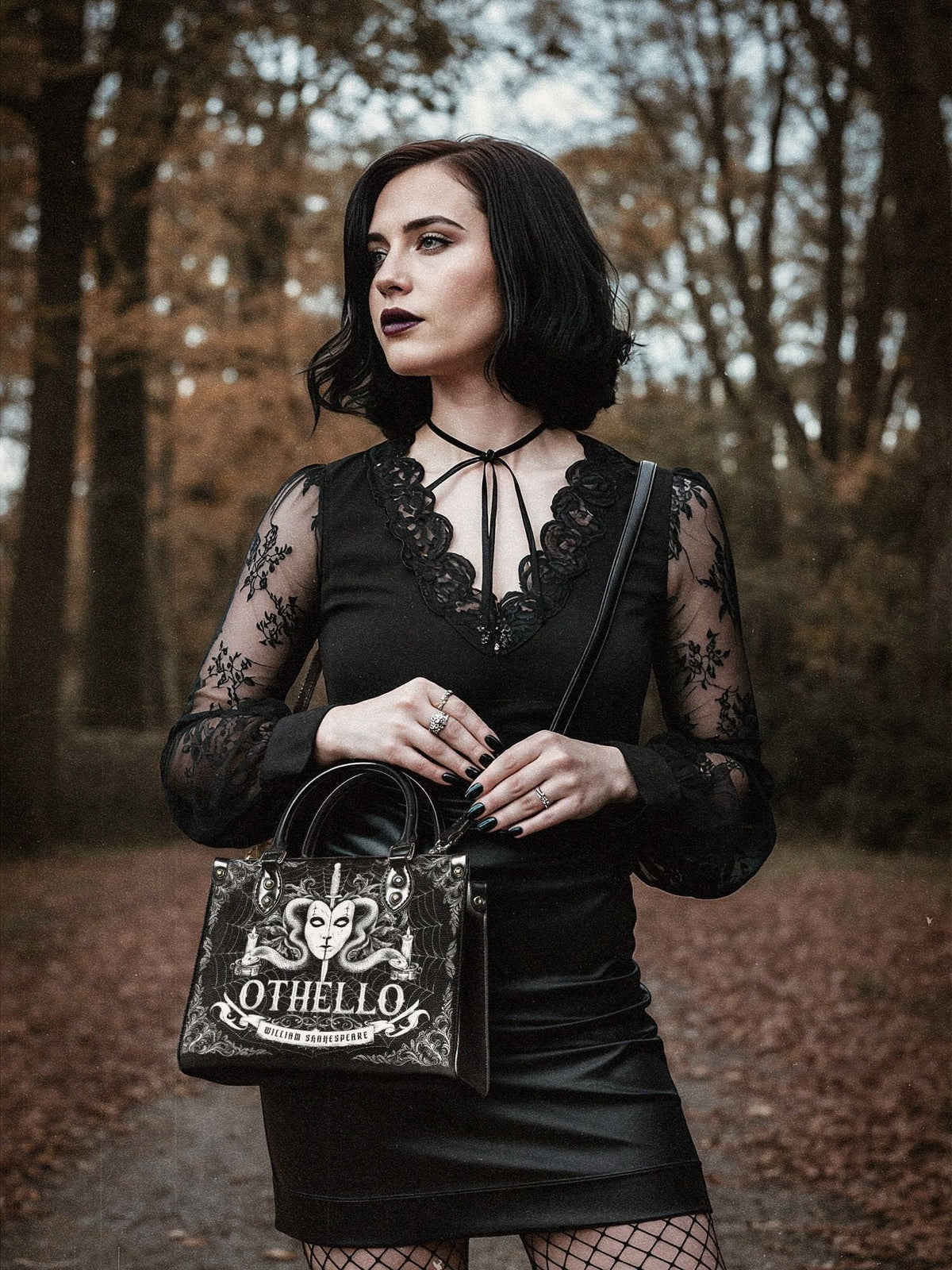 "Othello" - Black Interior - Small Leather Handbag - FALL CLEARANCE DEAL
