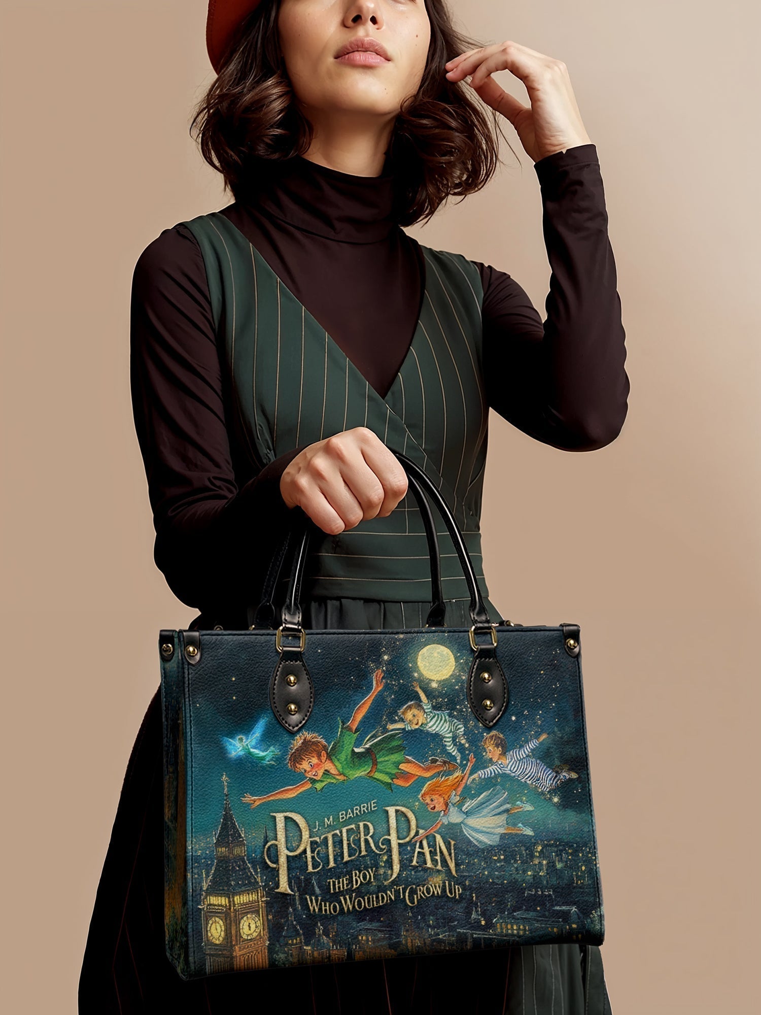 "Neverland Sky" - Blue Interior - Leather Handbag