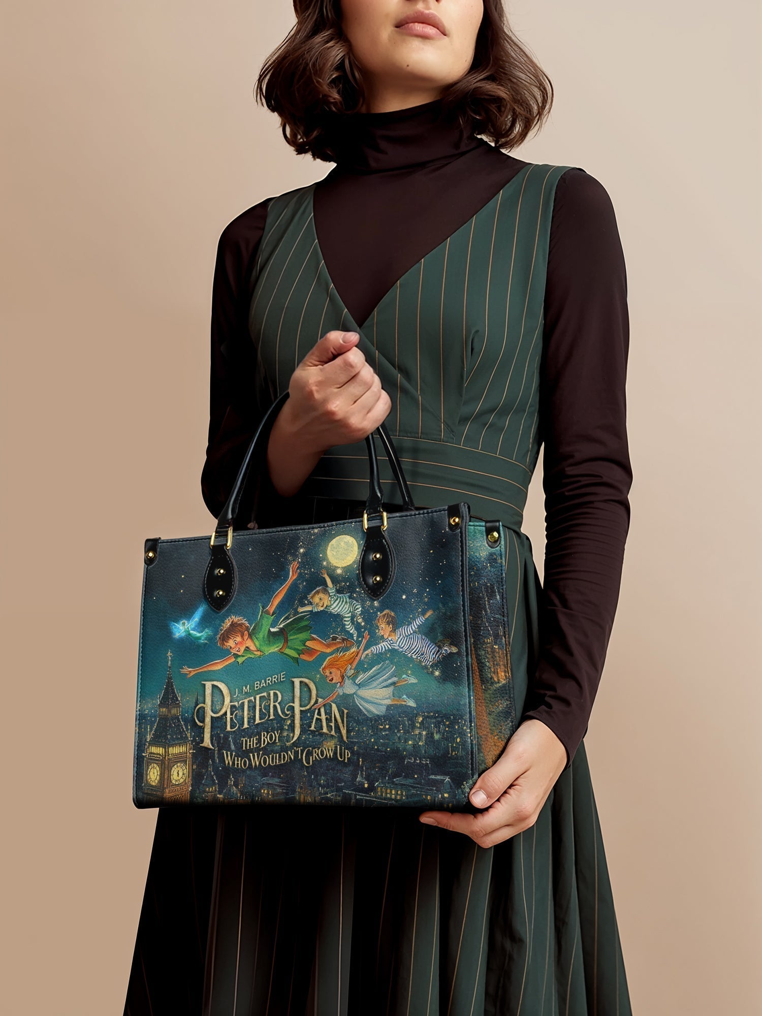 "Neverland Sky" - Blue Interior - Leather Handbag