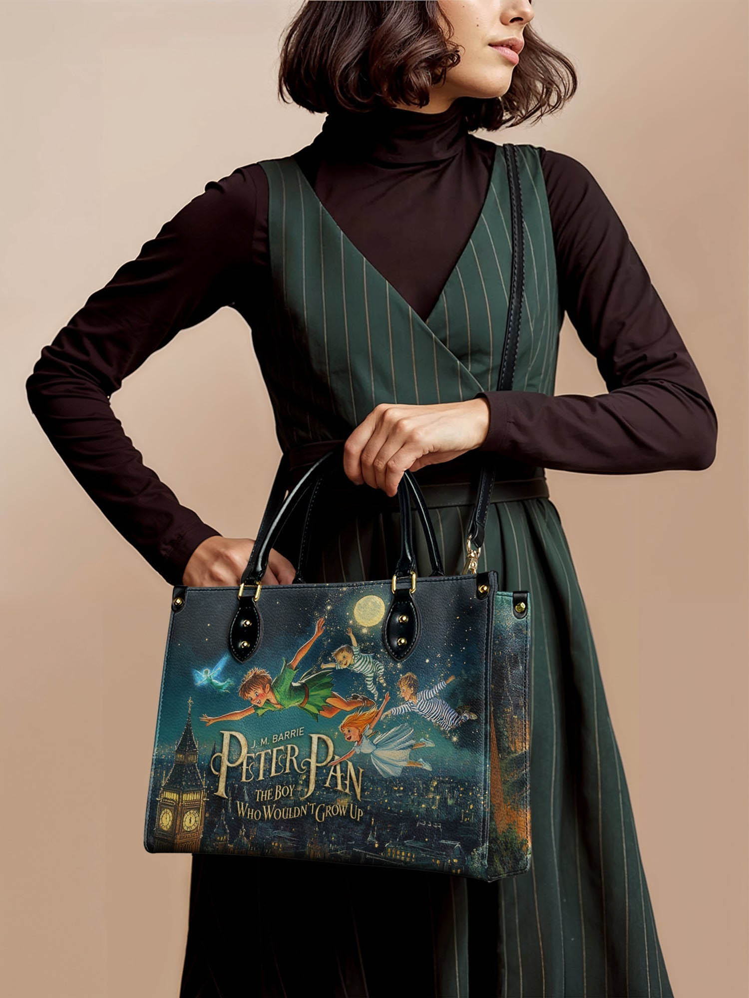 "Neverland Sky" - Blue Interior - Leather Handbag