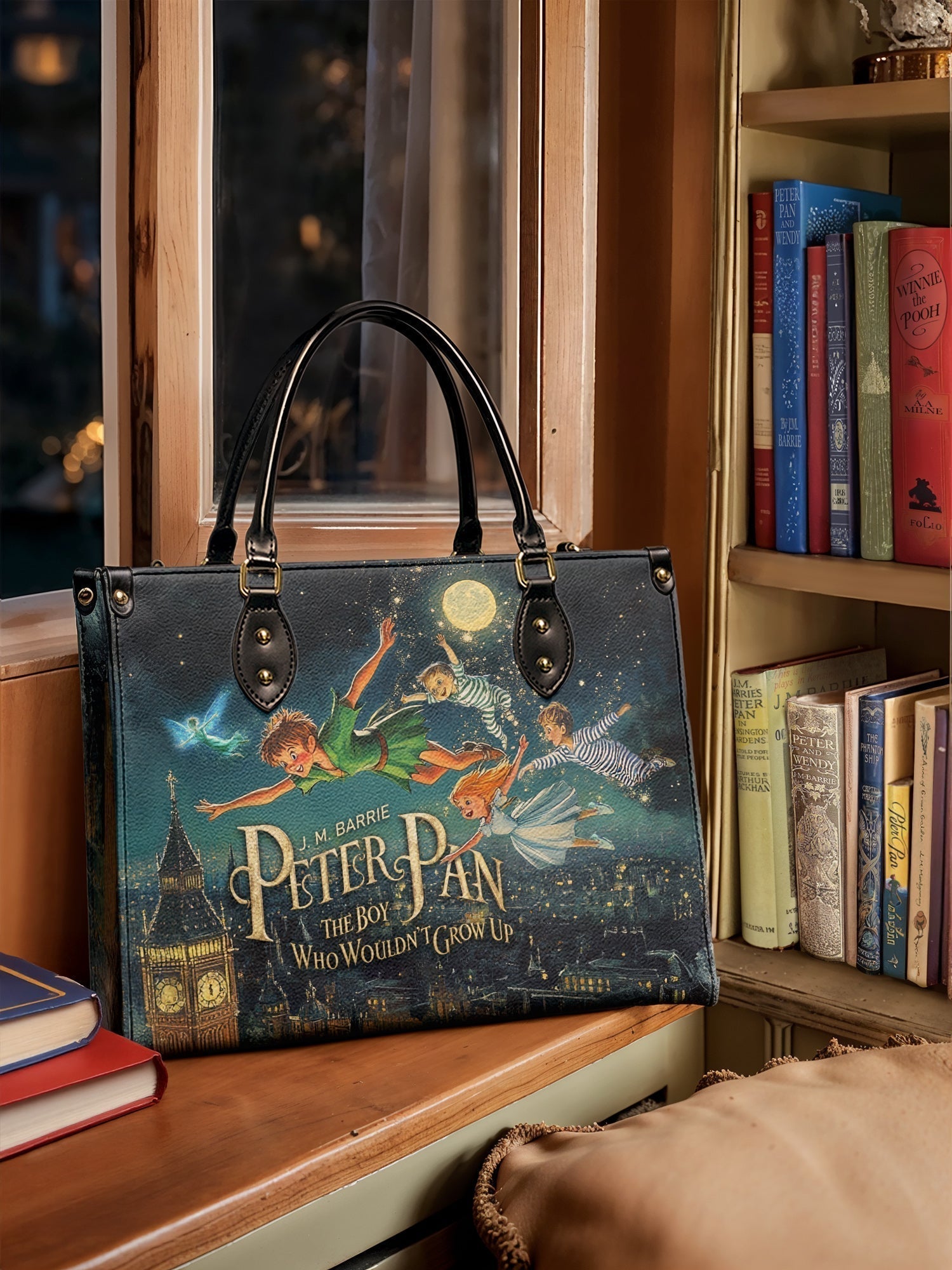 "Neverland Sky" - Blue Interior - Leather Handbag