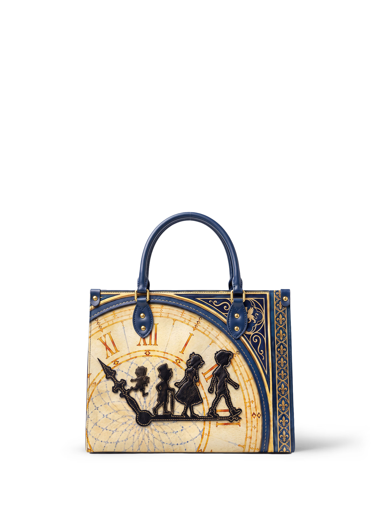 “Going To Neverland” Applique Leather Handbag