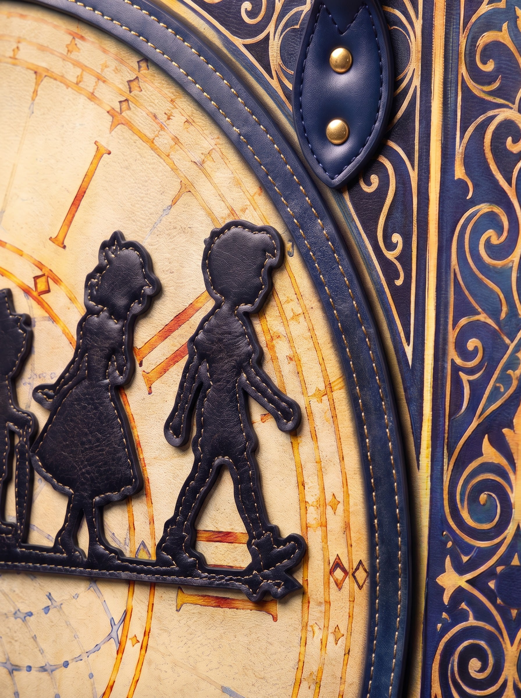 “Going To Neverland” Applique Leather Handbag