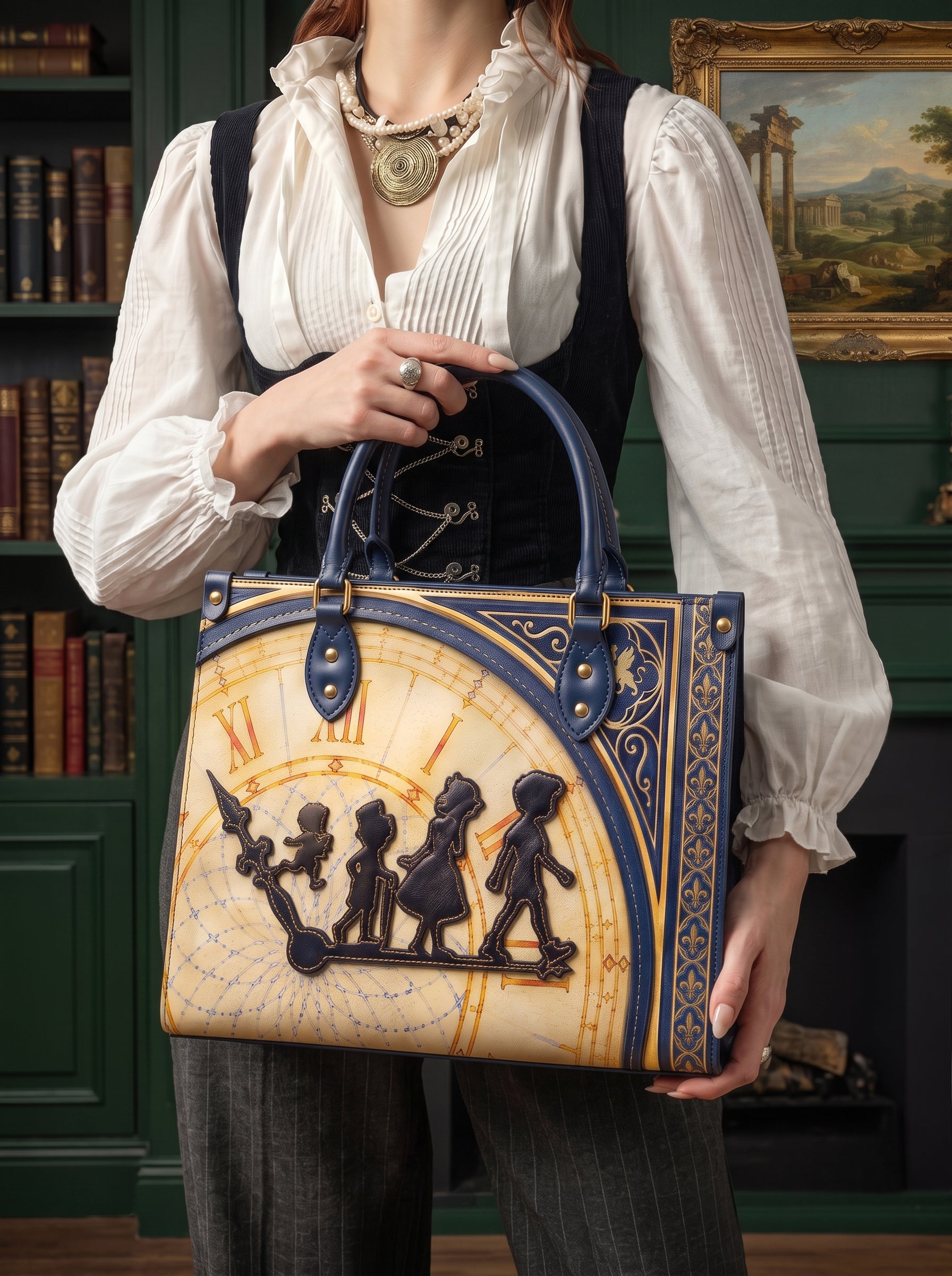 “Going to Neverland” Applique Leather Handbag Pre-order
