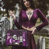 "The Codex of Gothic Tales" Violet Echo Leather Handbag Deal