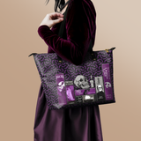 "The Codex of Gothic Tales" Violet Echo Leather Tote Bag Deal
