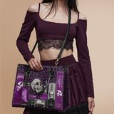 "The Codex of Gothic Tales" Violet Echo Leather Handbag Deal