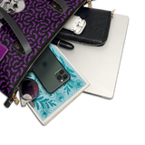 "The Codex of Gothic Tales" Violet Echo Leather Tote Bag Deal