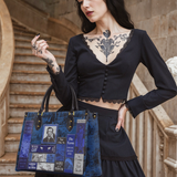 "Poe's Library" Midnight Ink Leather Handbag Deal
