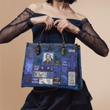 "Poe's Library" Midnight Ink Leather Handbag Deal