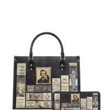 Poe's Library Black Leather Handbag Deal