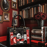 "The Codex of Gothic Tales" Black Widow’s Kiss Small Leather Handbag Deal