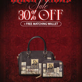 "Poe's Library" Ashen Black Mini Satchel Deal