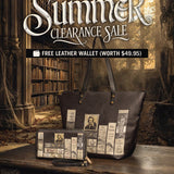 "Poe's Library" Ashen Black Leather Tote Bag Deal