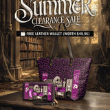 "The Codex of Gothic Tales" Violet Echo Leather Tote Bag Deal