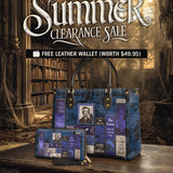 "Poe's Library" Midnight Ink Leather Handbag Deal