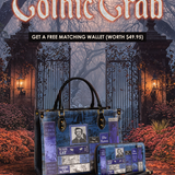 "Poe's Library" Midnight Ink Leather Handbag Deal