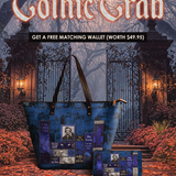 "Poe's Library" Midnight Ink Leather Tote Bag Deal