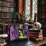 "Frankenstein" Lablight Violet - Black Interior - Small Leather Handbag - CLEAROUT