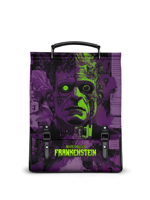 "Frankenstein" Lablight Violet Leather Backpack