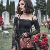 "Frankenstein" Heart Surge - Black Interior - Small Leather Handbag