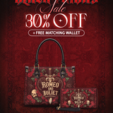 "Romeo And Juliet" Poison Rose Small Leather Handbag Deal