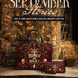 "Romeo And Juliet" Poison Rose Leather Handbag Deal