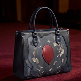 “The Red Balloon” Applique Leather Handbag Pre-order