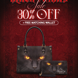 "The Black Cat" Small Leather Handbag Deal