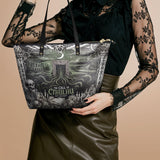 "The Call Of Cthulhu" Leather Tote Bag