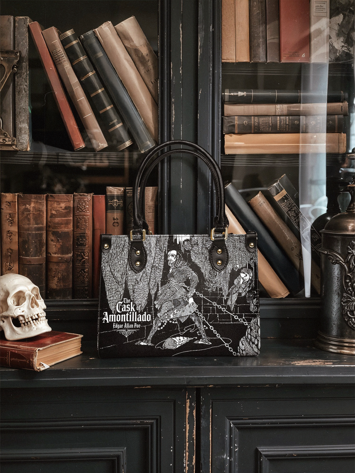 "The Cask Of Amontillado" Small Leather Handbag - EVERMORE DEAL