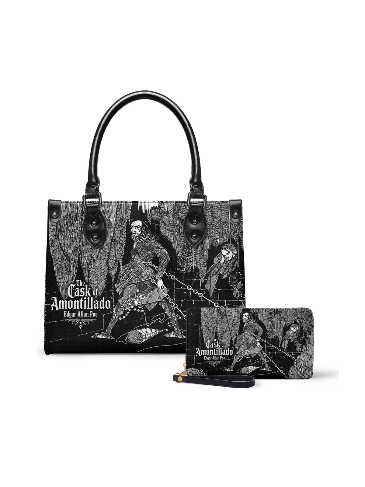 "The Cask Of Amontillado" Small Leather Handbag - NEVERMORE DEAL