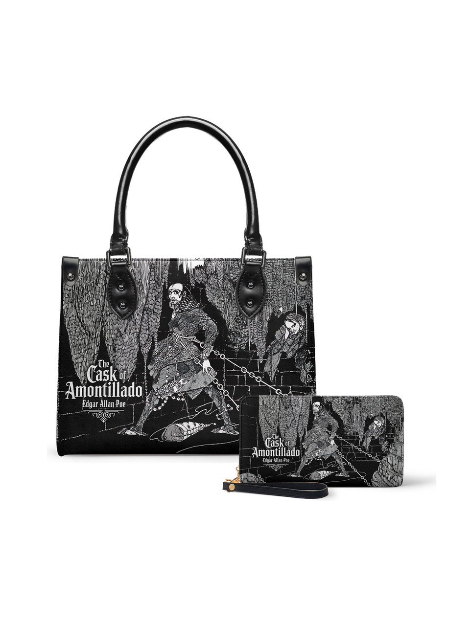 "The Cask Of Amontillado" Small Leather Handbag - NEVERMORE DEAL