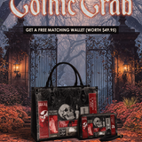 "The Codex of Gothic Tales" Black Widow’s Kiss Leather Handbag Deal