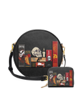 "The Codex of Gothic Tales" Deadlight Black Circle Crossbody Bag - NEVERMORE DEAL