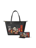 "The Codex of Gothic Tales" Deadlight Black Leather Tote Bag - EVERMORE DEAL