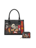 "The Codex of Gothic Tales" Deadlight Black Small Leather Handbag - NEVERMORE DEAL