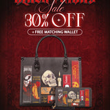 "The Codex of Gothic Tales" Deadlight Black Leather Handbag Deal