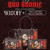 "The Codex of Gothic Tales" Deadlight Black The Signature Duo Bundle (Small Leather Handbag)