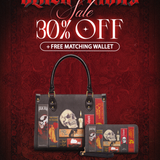 "The Codex of Gothic Tales" Deadlight Black Small Leather Handbag Deal
